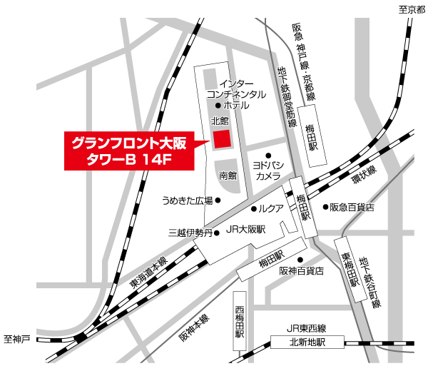 大阪本社地図